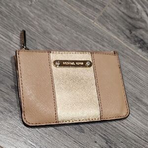 Michael Kors Mini Gold/Taupe Jetset Wallet